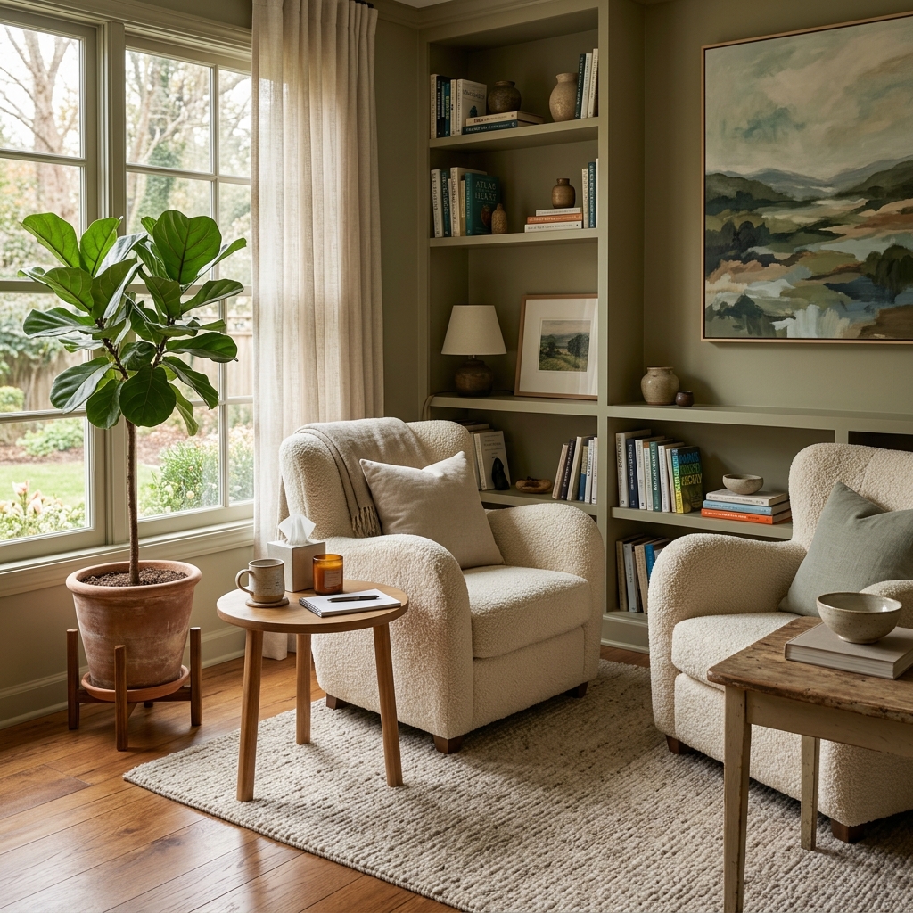Comforting therapy and counseling space
